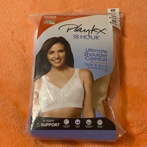 Playtex 18 Hour White Bra - Side & Back Smoothing NWT